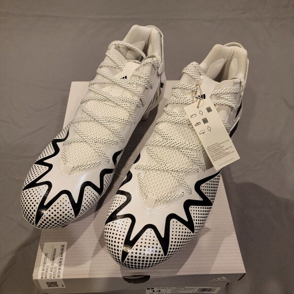 (SZ 14) Adidas Freak 22 Team Football Cleats White Black GX4066 Men’s N.I.B - Picture 1 of 6